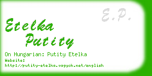 etelka putity business card